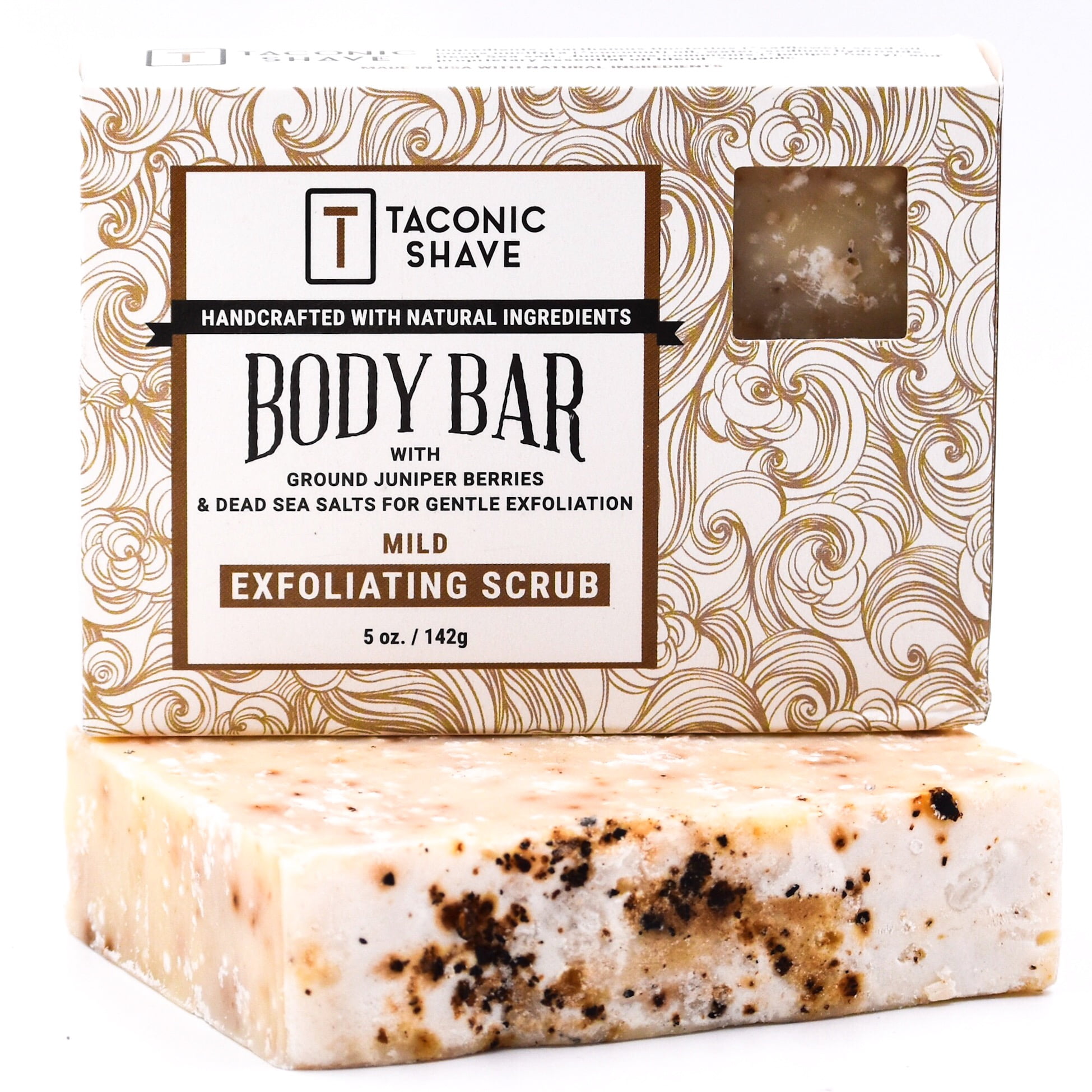 Taconic Shave's All Natural Body Soap Cleansing Bar Exfoliating Scrub