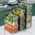 thumbnail image 5 of Matoen Refrigerator Pantry Organizer Bins, Stackable Fridge Organizer Bins with Lids, Clear Plastic Food Storage Bins for Kitchen, Countertops, Cabinets, Drinks, Fruits, Vegetable, Cereals, 5 of 8