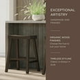 thumbnail image 3 of Open Box Maven Lane Vincent Wooden Rustic Aesthetic Counter Stool, Set of 4, 3 of 6
