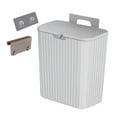 thumbnail image 4 of AMLESO Countertop Stable Hanging Waste Bin Portable Waste Bin Small Kitchen Compost Bin Gray 9L, 4 of 8
