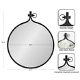 thumbnail image 5 of Kate and Laurel Yitro Round Metal Framed Wall Mirror, 24 x 29, Rustic Metal, Farmhouse Circle Vanity Mirror for Use as Bathroom Mirror for Over Sink or Refined Entryway Decor, 5 of 8