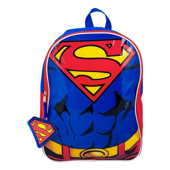 DC Comics Superman Kids School Backpack, 15"-No side pockets