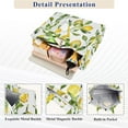 thumbnail image 5 of Lemons and Leaves Corduroy Tote Bag Handbag Large Messenger Bag Shoulder Crossbody Zipper Bag Purse, 5 of 8