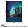 thumbnail image 4 of COMIO Throw Blanket Warm Fuzzy Plush Blanket Flannel Bed Blanket Northern Lights (Aurora Borealis) Snow Forest Lightweight Blanket Throw for Sofa Bed Couch Colorful, 4 of 6