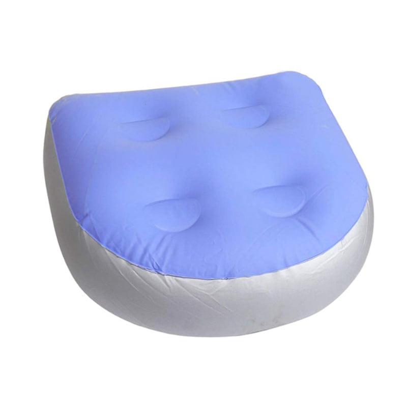 Inflatable Boat Cushion Universal Cushion Multifunctional Hot Tub Booster Seat Soft Bathtub Spa Pillow for Adults Kid Blue