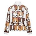 thumbnail image 6 of Jackets for Women Winter Coat Jackets Flannel Stand Collar Jacket(Cute Cats Pyramid,Size:S-4XL), 6 of 7