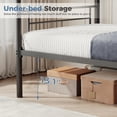 thumbnail image 3 of YIORTWO Bunk Bed Twin Over Twin, Heavy Duty Metal Bunk Beds with Safety Rails & Ladder, Space-Saving Design,440lbs Capacity,No Box Spring Needed, Black, 3 of 6