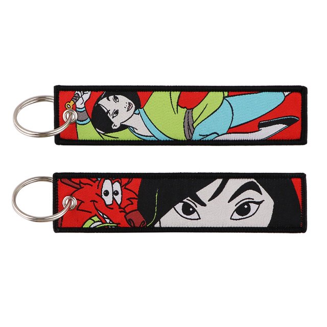 Disney Villains Maleficent Bordado Llave Fobs Llavero Motocicletas Coches Mochila Chaveiro Amigos Regalos