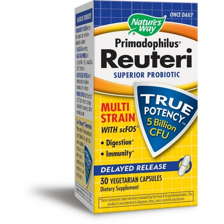 Natures Way Primadophilus Reuteri -- 5 Billion Cfus - 30 Vegetarian Capsules
