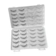 thumbnail image 1 of 20 piezas de pestañas postizas de aspecto extensión de pestañas 3D sintéticas ligeras DIY pestañas superiores inferiores pestañas artificiales, 1 of 8