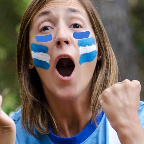 UPOUART Blue Multi Function Eye p Sticker Portable Face Sticker Erasable Sports Fan Accessory