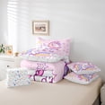 thumbnail image 6 of Homewish Kids Children Kawaii Unicorn Bedding Comforter Set 7pcs,Cartoon Animal Queen Bedding Sets Super Cozy,Cute Rainbow Queen Sheet Sets,Super Cozy Room Decor,Reversible, 6 of 8