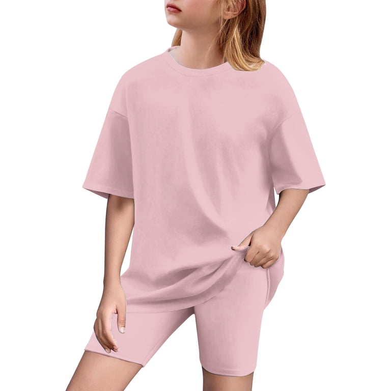 Stylish Kids' Red Roses Gradient Top & Shorts Set – Two-Tone For Girls & Boys Age 5-13