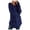 Dark Blue, variant on Spring Tops for Women Slim Sleeve Round Color Long Neck Solid Long Petite Tops for Women,Black,XL