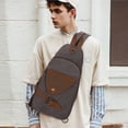thumbnail image 4 of KL928 Canvas Sling Bag for Men Crossbody Backpack Shoulder Casual Rucksack Unisex Casual Bag, 4 of 6