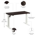 thumbnail image 2 of Scranton & Co Engineered Wood 48W Adjustable Standing Desk in Black Walnut, 2 of 7
