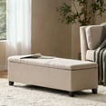 thumbnail image 3 of Lalene Fabric Storage Ottoman, Light Beige, 3 of 12