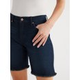 thumbnail image 4 of Sofia Jeans Women's Gabriella Bermuda Mid-Rise Frayed Hem Shorts, 8" Inseam, Sizes 0-20, 4 of 6