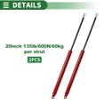 thumbnail image 6 of Unique Bargains 2Pcs 135Ib/600N/60kg 20"/500mm Lift Supports Struts Gas Spring Metal Red, 6 of 7