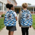 thumbnail image 5 of Whosucclay Shark Camo Print Kids Backpack for Boys Girls, Adjustable Straps Elementary School High School Spacious Travel Bag for Daily Campus Life Outdoor Hiking, 5 of 8