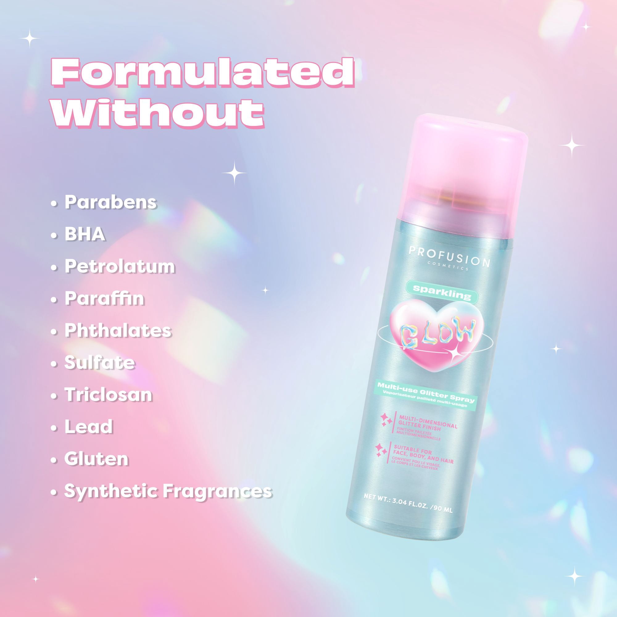 Profusion Cosmetics Out of this Glow - Sparkling Glow Multi-use Glitter Spray .74 fl oz