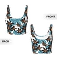 thumbnail image 5 of Xecao Lilies Flowers for Sports Bra with Removable Pads, Crop Tank Top Design, Women's Longline Sports Bra - Non-Wired - Small, 5 of 9