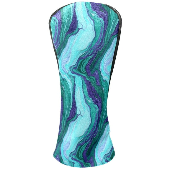 Golf Club Head Cover Waterproof Leather Golf Accessories HeadCovers Set Driver Headcover for Women Men Ocean Wave Vein