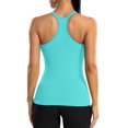 thumbnail image 2 of ANFERRY Women's Ribbed Workout Tank Tops with Built in Bra Racerback Athletic Top, 2 of 8