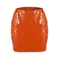 thumbnail image 5 of Riforla 2025 Spring & Summer Sexy High Shine Leather Mini Skirt Women's Fashion Pencil Skirt Skirts for Women Trendy Orange S, 5 of 5
