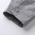 thumbnail image 3 of Camisas Hombre Camisetas para Man Manga de la Manga de Linaje Daily Casual Loose Top (Grey, M), 3 of 5