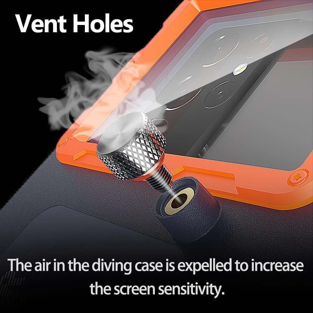 Prociv Universal Underwater Phone Case for Snorkeling, IP68 Professional Diving Waterproof Outdoor Cellphone Case with Lanyard for Most of Samsung Galaxy and iPhone Series Black