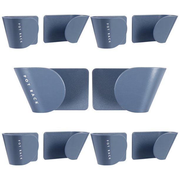 Organizador de tapas sin perforar, 5 pares, para cocina, de plástico, para montar en la pared