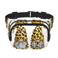 thumbnail image 1 of Fotbe Leopard Gnomes Cangurera Cuadrada con Estampado de Doble Capa, Bolsa de Cintura Ajustable Mini para Hombres y Mujeres, 1 of 9
