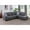 Dark Grey, variant on Ponliving 103.5" 2 Pieces Faux Leather L-Shaped Modern Sectional Sofa with Chaise, and Pillows for Living Room Denim Faux Leather Right Hand Facing