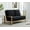 Black, variant on LeisureMod Loveseat Upholstered in Velvet with Gold Stainless Steel Sled Base and Removable Cushions for Modern Home, Living Room, Offices Jefferson Collection in Dark Grey