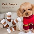 thumbnail image 4 of Greeniant Botas para mascotas Lluvia Nieve Zapatos para cachorros Calzado para mascotas antideslizante a prueba de frío Ropa para mascotas caqui cinco, 4 of 8