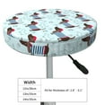 thumbnail image 4 of Fotbe Dachshund Dog Puppy Stool Covers Round,Waterproof Round Bar Stool Covers Bar Chair Covers Washable Stool Cushion Slipcover for 12-14 Inch Chair-13 inch, 4 of 7