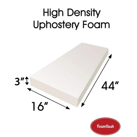 Foamrush 3 H X 16 W X 44 L Upholstery Foam Cushion Medium