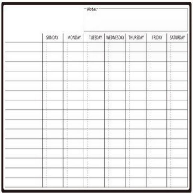 Calendrier Mensuel Magnétique Autocollant Réfrigérateur - Tableau Blanc Effaçable 11x17 Pouces Planificateur d'Horaire pour Maison Bureau - Tableau d'Écriture pour Animaux Réutilisable avec Surface Résistante aux Taches - Inclut 2 Marqueurs