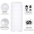 thumbnail image 5 of Sanmadrola 2 Pack Bath Tub Shower Mat 40 x 16 Inch Non-Slip and Extra Large Bathtub Mat with Suction Cups, Machine Washable Bathroom Mats with Drain Holes Clear, 5 of 8