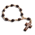 thumbnail image 3 of Catholic Rosary Bracelet Mini Wood Beads Finger Rosaries Communion Party Favors, 3 of 5