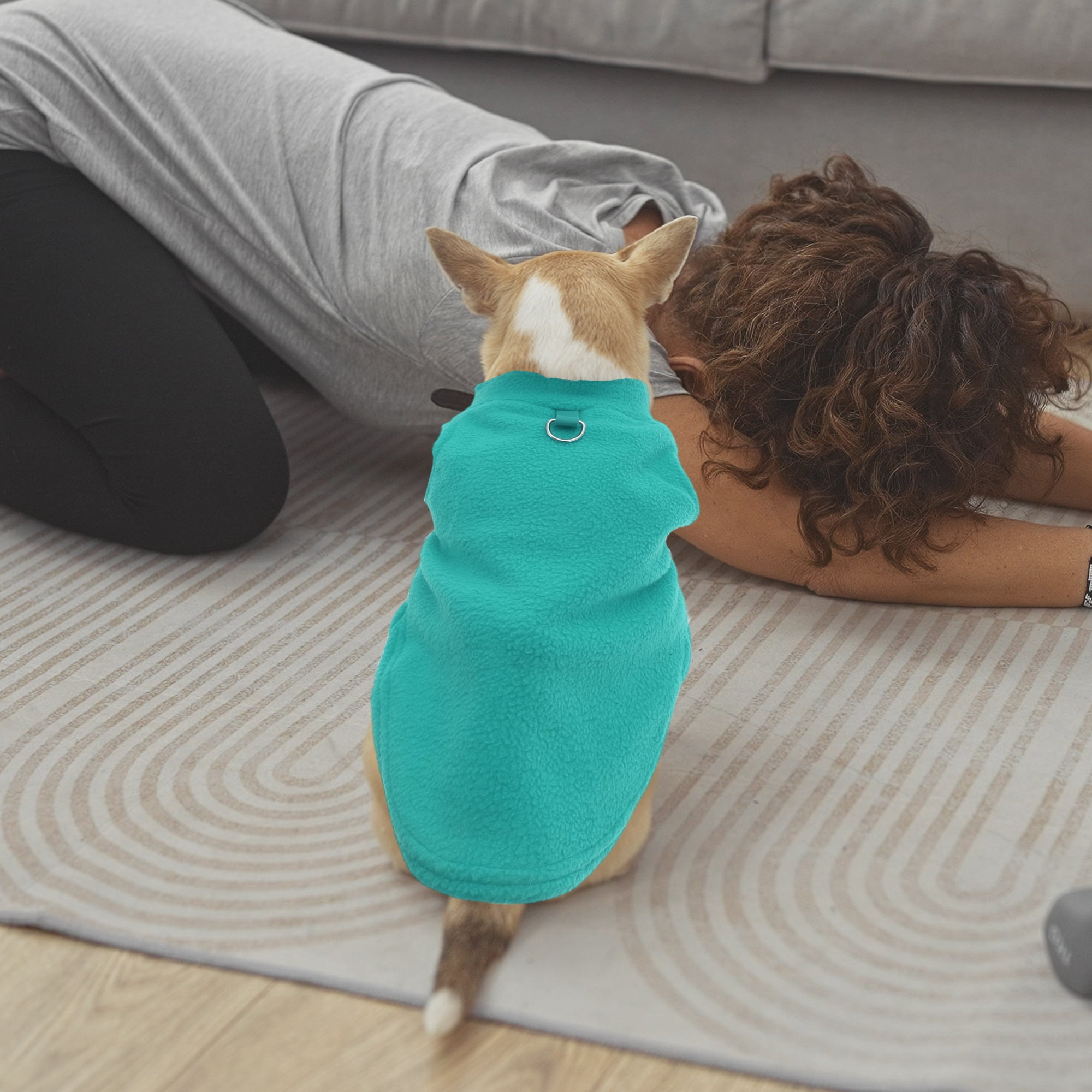 Unique Bargains Dog Cat Warm Vest Small Dog Cat Jumpers Lake Blue S