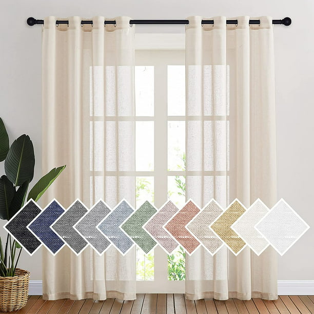 Nicetown Semi Sheer Curtains 84 Inches, How To Steam Clean Sheer Curtains