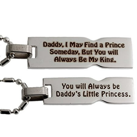 R.H. Jewelry Stainless Steel Matching Pendant  Dad & Daughter Set