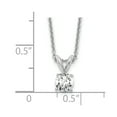thumbnail image 3 of 14K White Gold Necklace with Pendants Chain 1/3 carat total weight Round Certified VS/SI GH Lab Grown Diamond Solitaire 18in 18 inch, 3 of 3