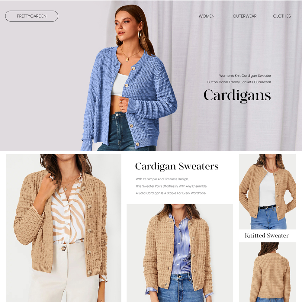 PrettyGarden Women's Cotton Knit Cardigan Sweater photo 8