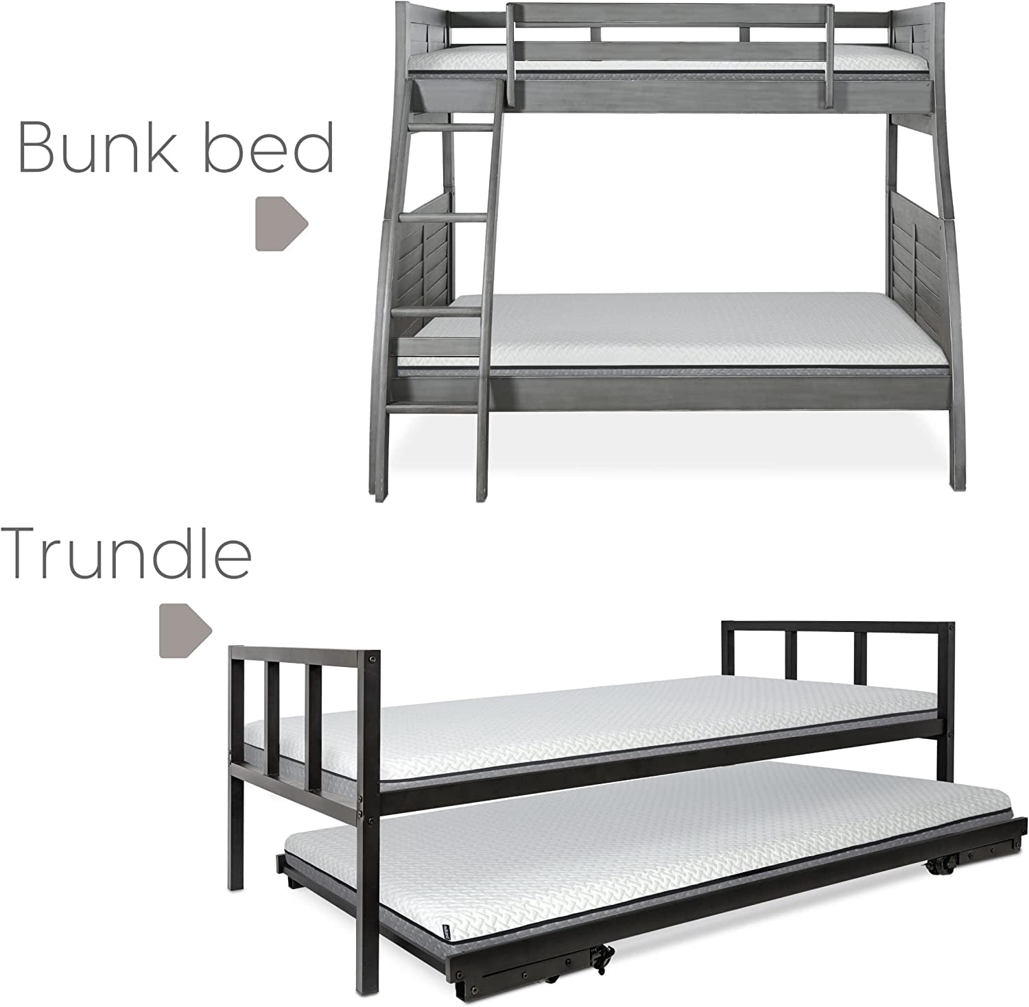Milliard 5 in. Deluxe Memory Foam Mattress Twin, Dual-Sided - for Bunk Bed, Daybed, Trundle or Folding Bed Replacement