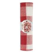 Holiday Time Red and White Buffalo Plaid Mesh Christmas Ribbon Rolls, 10.5"