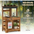 thumbnail image 2 of OLAKIDS Mud Kitchen, Outdoor Play Kitchen with Drawing Board, 4 Cups, Removable Sink, Storage, Cooking Accessories, Wooden Kids Kitchen Playset Gift for Boys Girls Ages 3+, 2 of 9