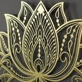 thumbnail image 2 of 3D Lotus Flower Mandala Metal Wall Art - Gold, 2 of 4